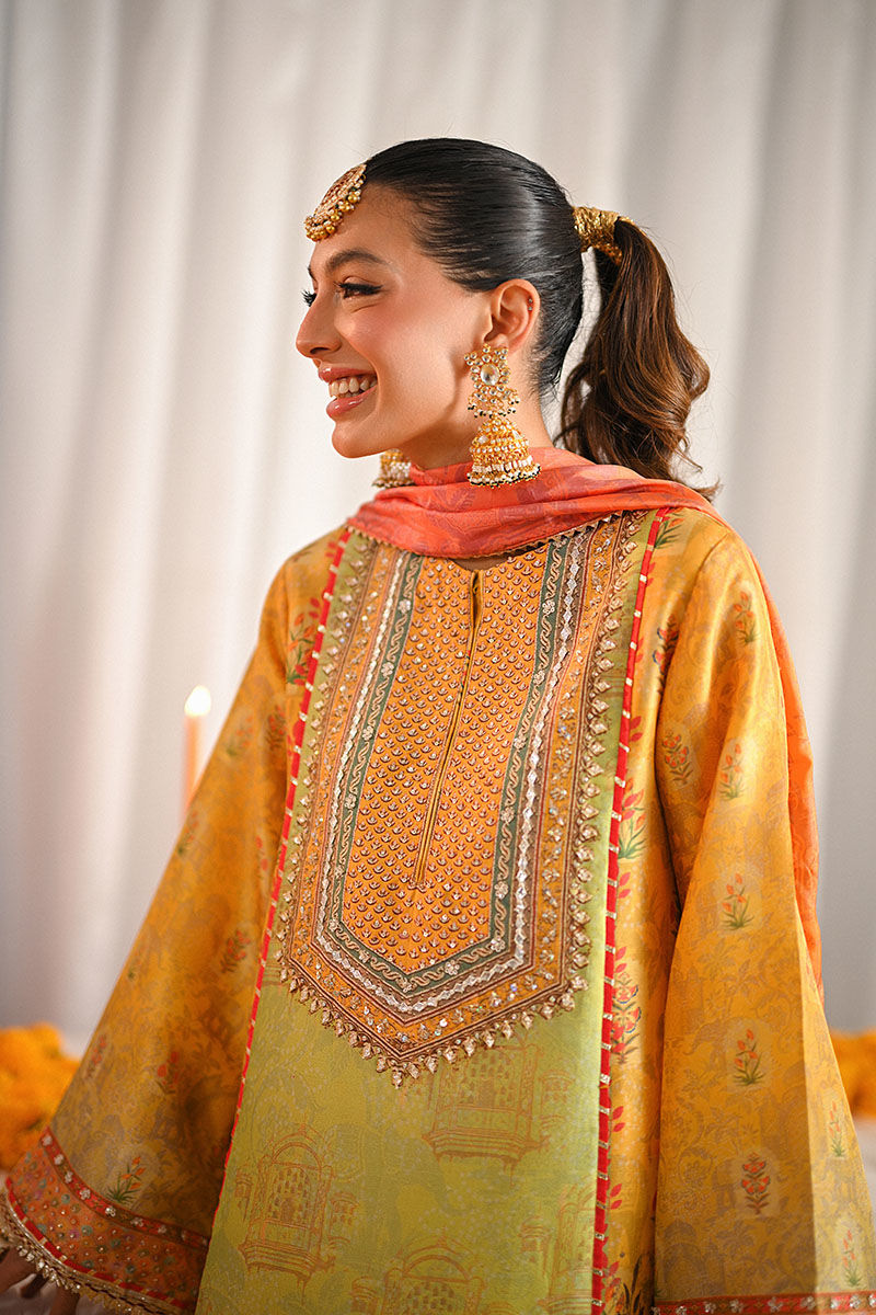 Ansab Jahangir | Marigold and Gota Formals | NAWAL by Ansab Jahangir - Designer Dress - Type: Ladies Clothes - Available at Libayah - 100% Original