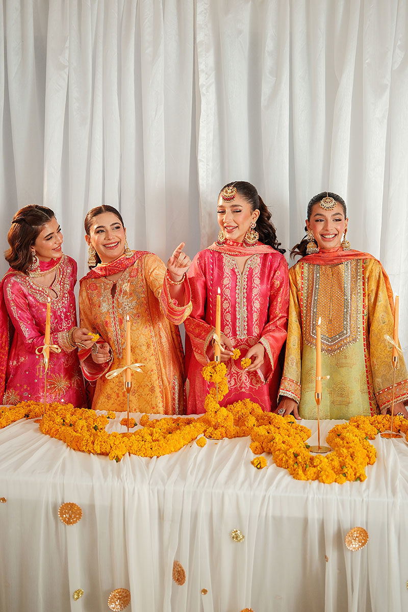 Ansab Jahangir | Marigold and Gota Formals | NAWAL by Ansab Jahangir - Designer Dress - Type: Ladies Clothes - Available at Libayah - 100% Original