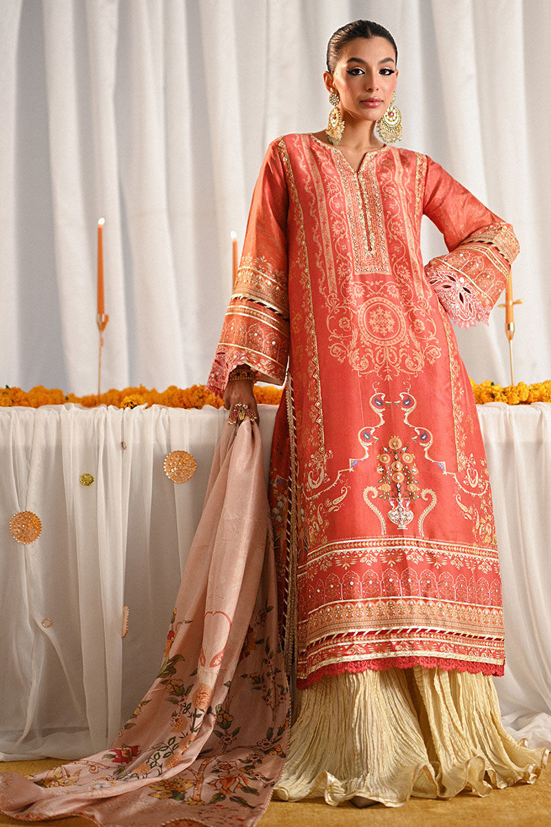 Ansab Jahangir | Marigold and Gota Formals | MINSA by Ansab Jahangir - Designer Dress - Type: Ladies Clothes - Available at Libayah - 100% Original