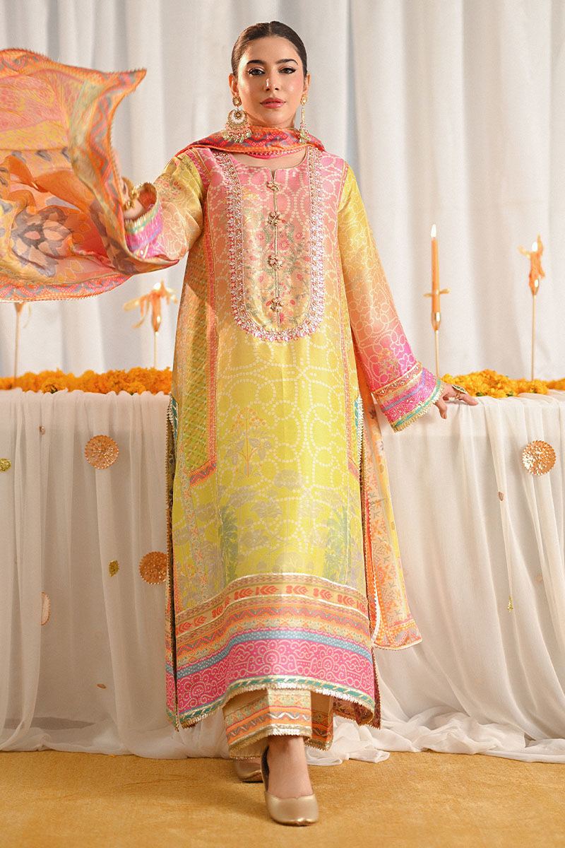 Ansab Jahangir | Marigold and Gota Formals | MIRAAL by Ansab Jahangir - Designer Dress - Type: Ladies Clothes - Available at Libayah - 100% Original
