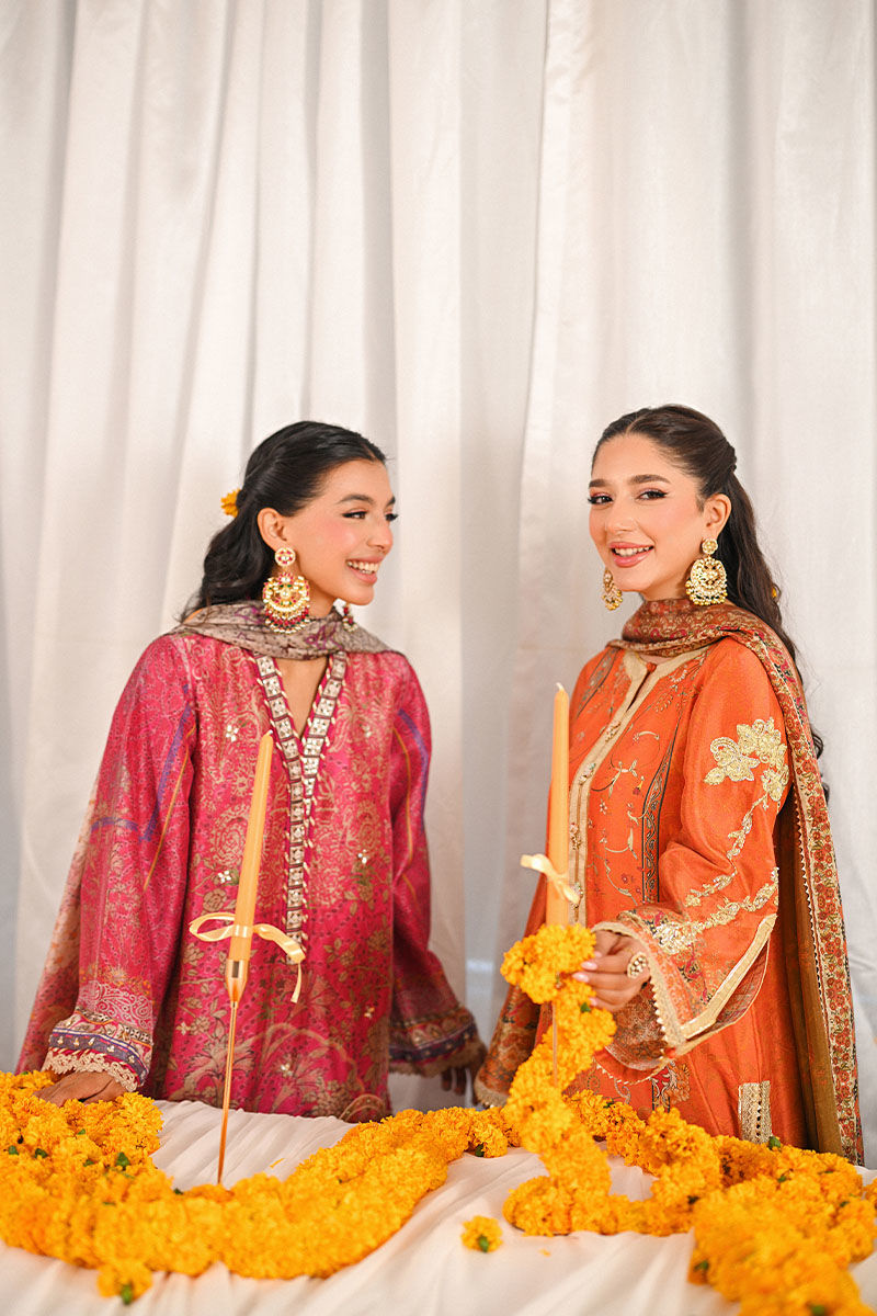 Ansab Jahangir | Marigold and Gota Formals | HANEEN by Ansab Jahangir - Designer Dress - Type: Ladies Clothes - Available at Libayah - 100% Original
