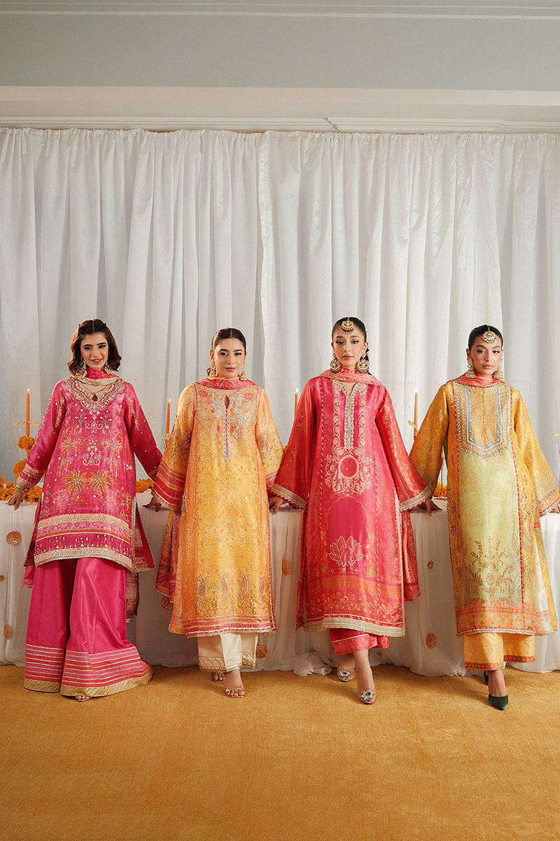 Ansab Jahangir | Marigold and Gota Formals | MEERAB by Ansab Jahangir - Designer Dress - Type: Ladies Clothes - Available at Libayah - 100% Original