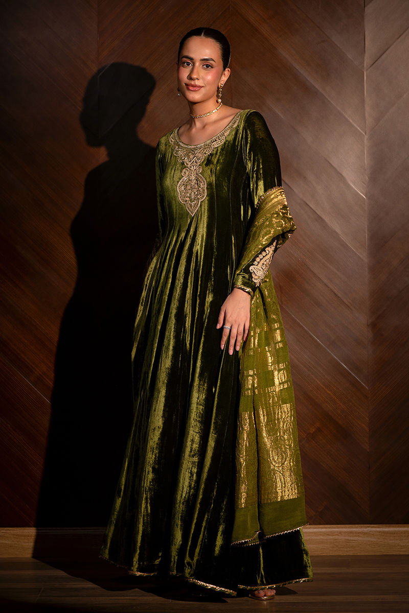 Ansab Jahangir | Bow Velvet Edit | HARLEY by Ansab Jahangir - Designer Dress - Type: Ladies Clothes - Available at Libayah - 100% Original