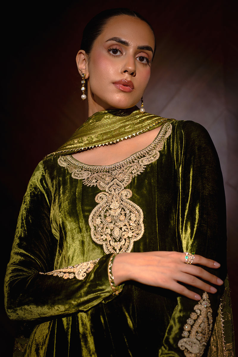 Ansab Jahangir | Bow Velvet Edit | HARLEY by Ansab Jahangir - Designer Dress - Type: Ladies Clothes - Available at Libayah - 100% Original