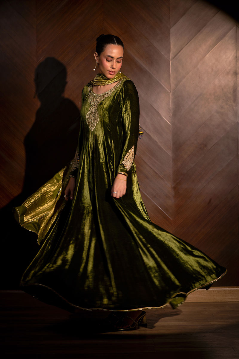 Ansab Jahangir | Bow Velvet Edit | HARLEY by Ansab Jahangir - Designer Dress - Type: Ladies Clothes - Available at Libayah - 100% Original