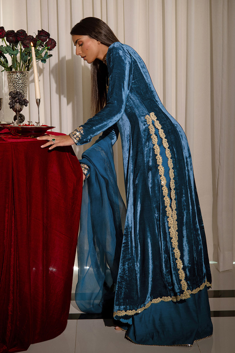 Ansab Jahangir | Bow Velvet Edit | CHARLOTTE by Ansab Jahangir - Designer Dress - Type: Ladies Clothes - Available at Libayah - 100% Original