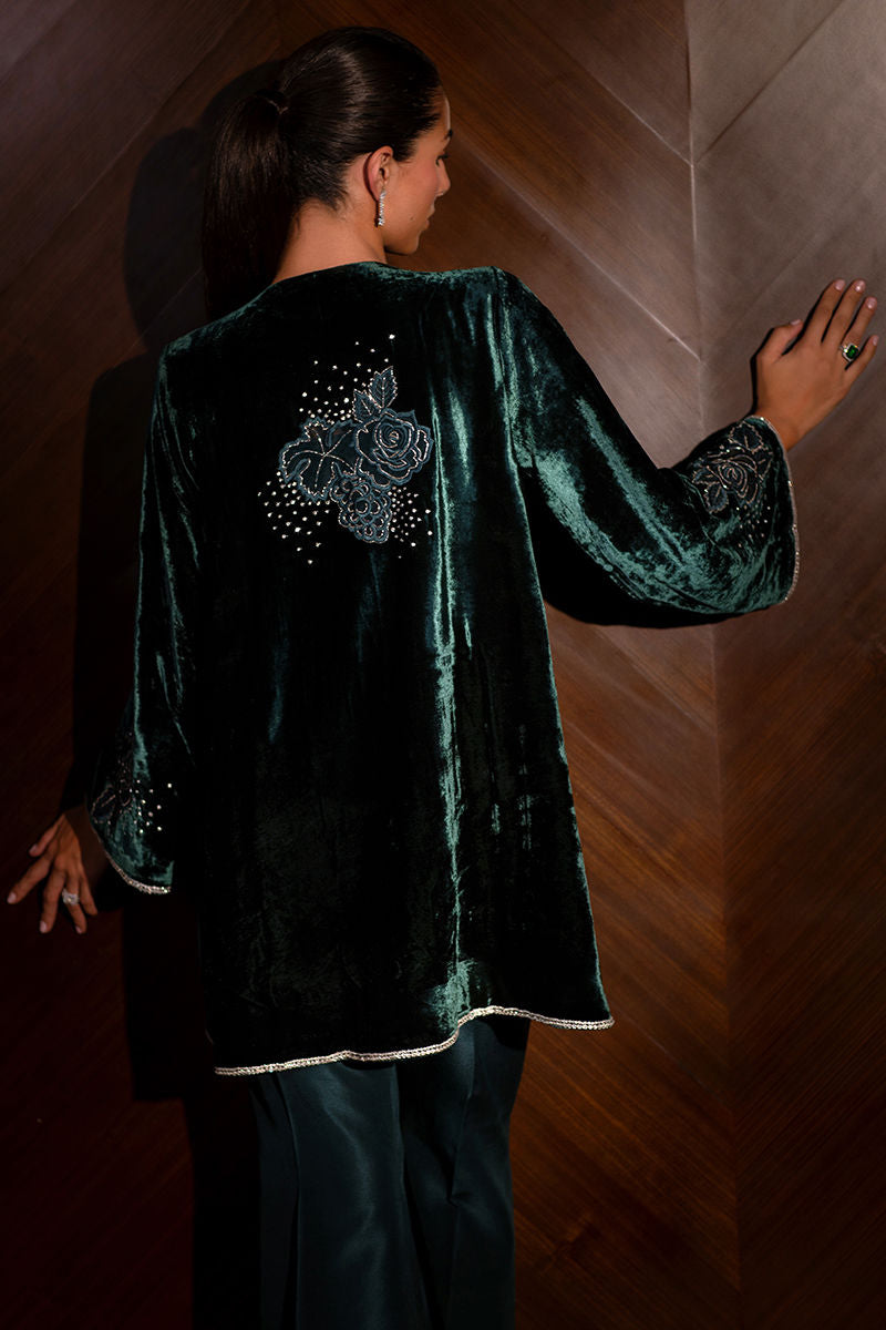 Ansab Jahangir | Bow Velvet Edit | SERRA by Ansab Jahangir - Designer Dress - Type: Ladies Clothes - Available at Libayah - 100% Original