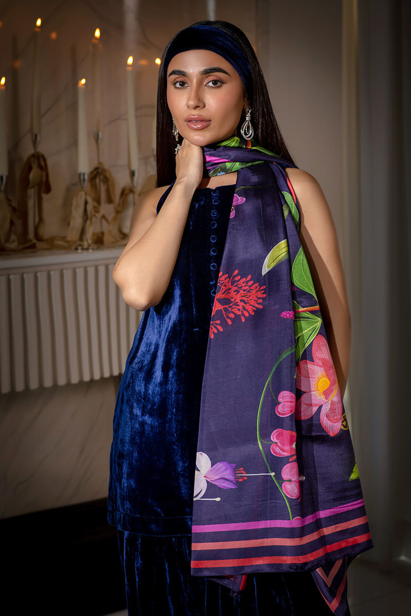 Ansab Jahangir | Bow Velvet Edit | WINSLET by Ansab Jahangir - Designer Dress - Type: Ladies Clothes - Available at Libayah - 100% Original