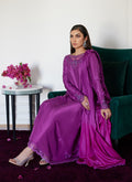 Farah Talib Aziz | Designer Picks 24 | TIERRA MUTED MAGENTA EMBROIDERED RAW SILK KALIDAR WITH DUPATTA by Farah Talib Aziz - Designer Dress - Type: Ladies Clothes - Available at Libayah - 100% Original