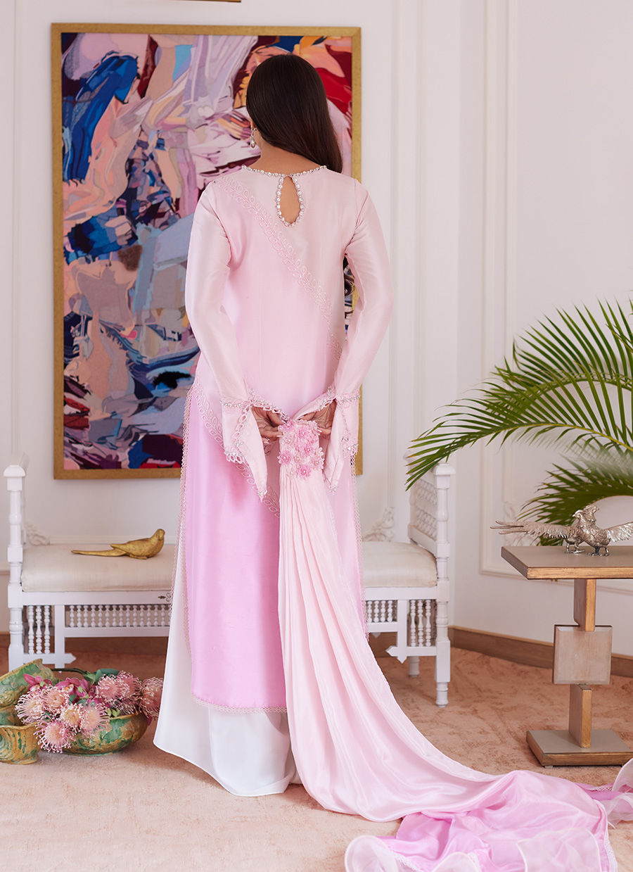 Farah Talib Aziz | Luna Eid Collection 24 | RELLIA BABY PINK by Farah Talib Aziz - Designer Dress - Type: Ladies Clothes - Available at Libayah - 100% Original