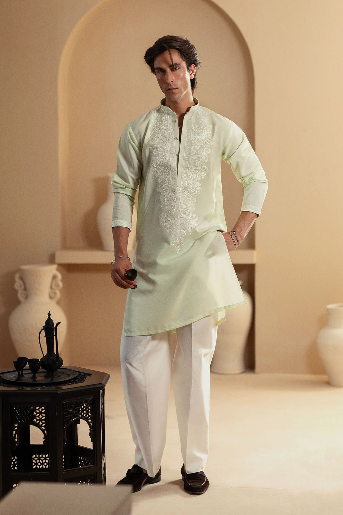 Annus Abrar | Eid Elemental Festive | Vafa by Annus Abrar - Designer Dress - Type: MensWear - Available at Libayah - 100% Original