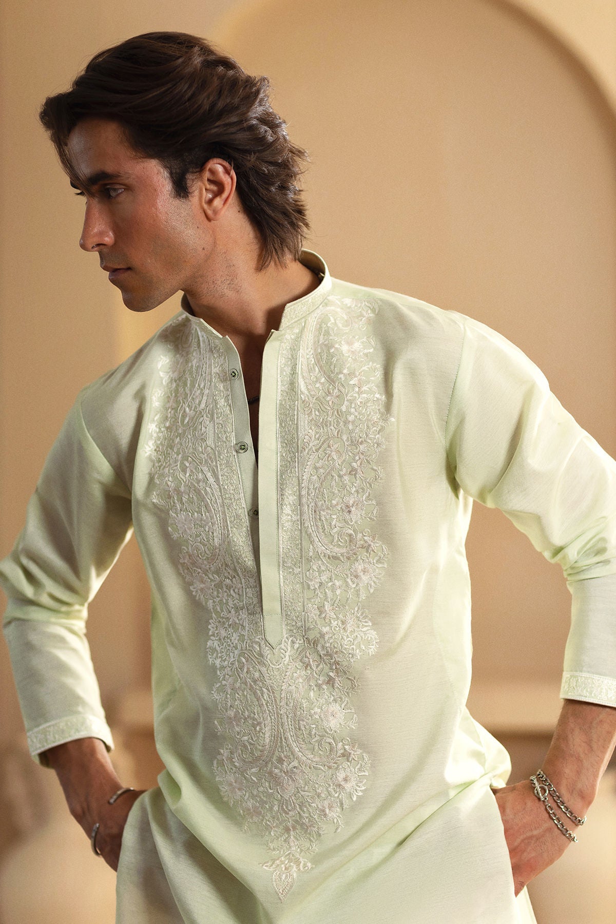 Annus Abrar | Eid Elemental Festive | Vafa by Annus Abrar - Designer Dress - Type: MensWear - Available at Libayah - 100% Original