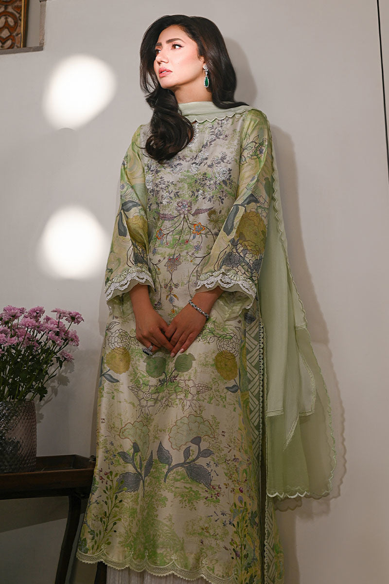 Ansab Jahangir | Secrets and Silk Eid Edit Silks 25 | Lyra Shirt and Dupatta by Ansab Jahangir - Designer Dress - Type: Ladies Clothes - Available at Libayah - 100% Original