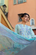 Ansab Jahangir | Zoha Luxury Lawn 25 | Misty Jade by Ansab Jahangir - Designer Dress - Type: Ladies Clothes - Available at Libayah - 100% Original