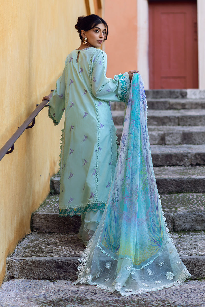 Ansab Jahangir | Zoha Luxury Lawn 25 | Misty Jade by Ansab Jahangir - Designer Dress - Type: Ladies Clothes - Available at Libayah - 100% Original