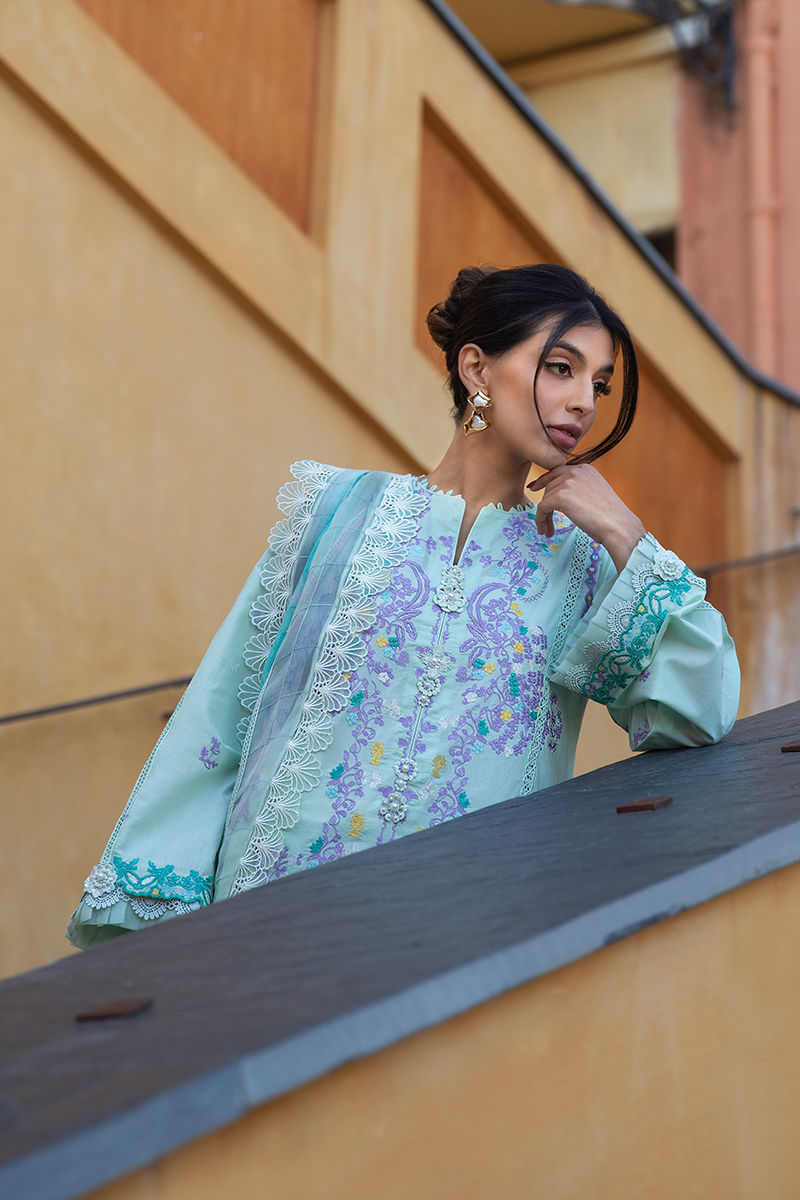 Ansab Jahangir | Zoha Luxury Lawn 25 | Misty Jade by Ansab Jahangir - Designer Dress - Type: Ladies Clothes - Available at Libayah - 100% Original