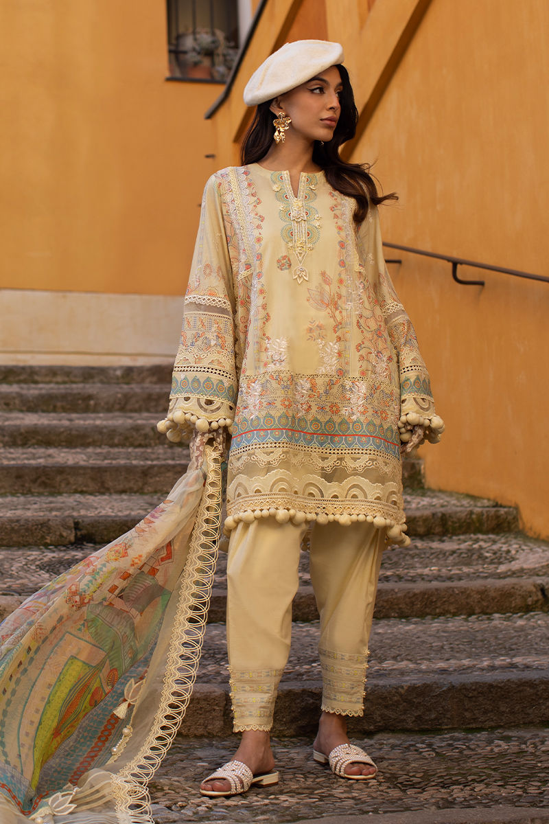 Ansab Jahangir | Zoha Luxury Lawn 25 | Mangosteen by Ansab Jahangir - Designer Dress - Type: Ladies Clothes - Available at Libayah - 100% Original