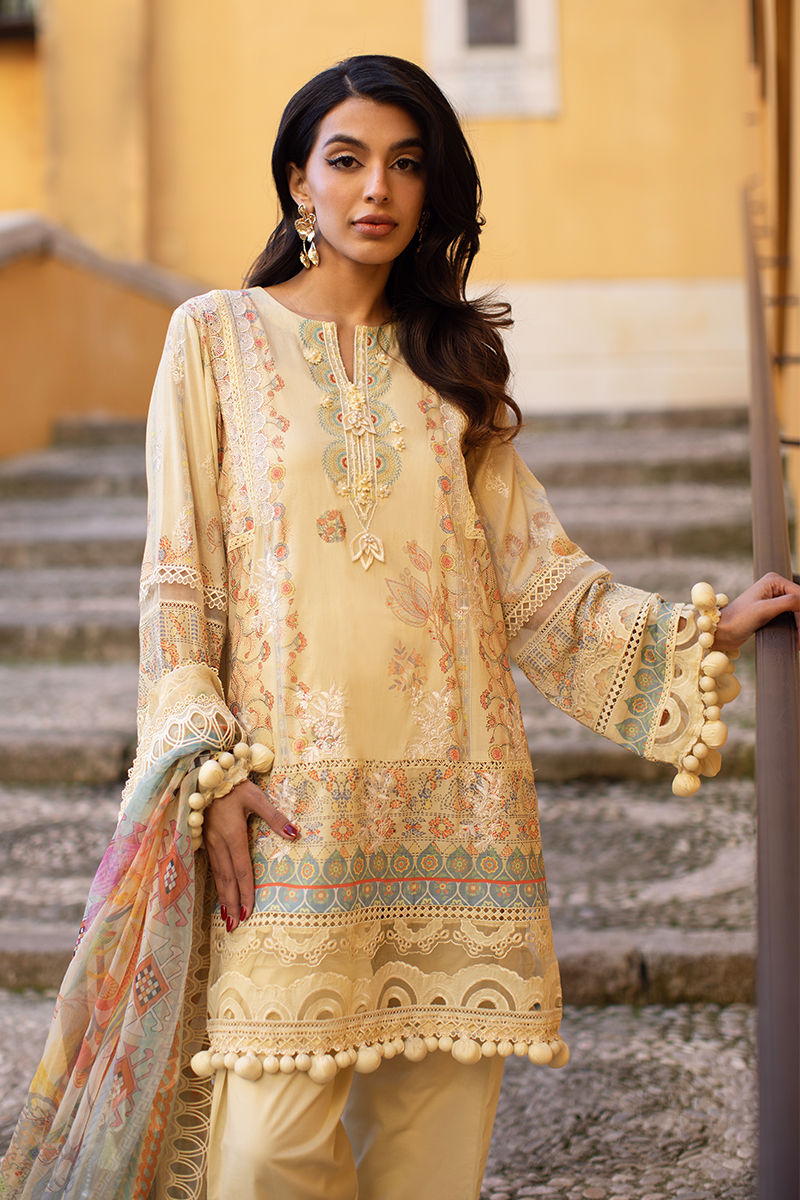 Ansab Jahangir | Zoha Luxury Lawn 25 | Mangosteen by Ansab Jahangir - Designer Dress - Type: Ladies Clothes - Available at Libayah - 100% Original