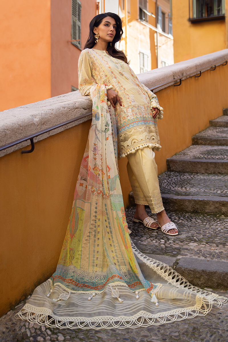 Ansab Jahangir | Zoha Luxury Lawn 25 | Mangosteen by Ansab Jahangir - Designer Dress - Type: Ladies Clothes - Available at Libayah - 100% Original