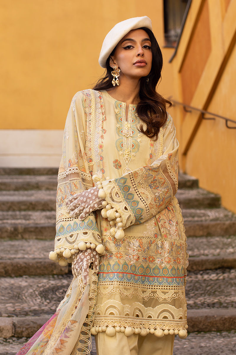Ansab Jahangir | Zoha Luxury Lawn 25 | Mangosteen by Ansab Jahangir - Designer Dress - Type: Ladies Clothes - Available at Libayah - 100% Original
