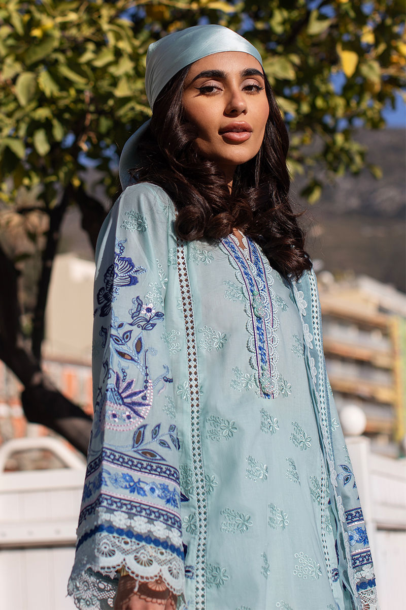 Ansab Jahangir | Zoha Luxury Lawn 25 | Blue Bell by Ansab Jahangir - Designer Dress - Type: Ladies Clothes - Available at Libayah - 100% Original