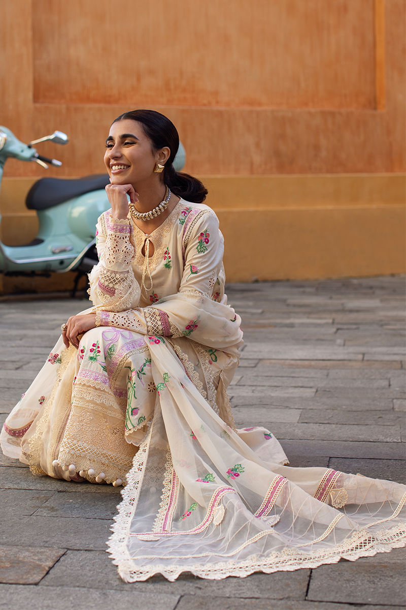 Ansab Jahangir | Zoha Luxury Lawn 25 | Rosalie by Ansab Jahangir - Designer Dress - Type: Ladies Clothes - Available at Libayah - 100% Original