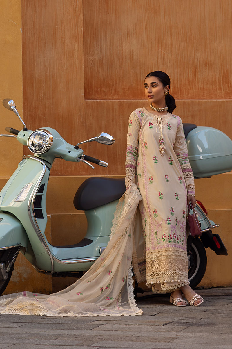 Ansab Jahangir | Zoha Luxury Lawn 25 | Rosalie by Ansab Jahangir - Designer Dress - Type: Ladies Clothes - Available at Libayah - 100% Original