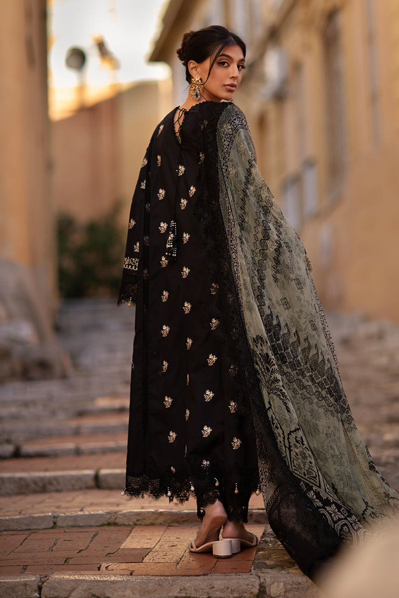 Ansab Jahangir | Zoha Luxury Lawn 25 | Black Lady by Ansab Jahangir - Designer Dress - Type: Ladies Clothes - Available at Libayah - 100% Original