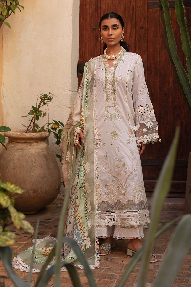 Ansab Jahangir | Zoha Luxury Lawn 25 | Baby's Breath by Ansab Jahangir - Designer Dress - Type: Ladies Clothes - Available at Libayah - 100% Original