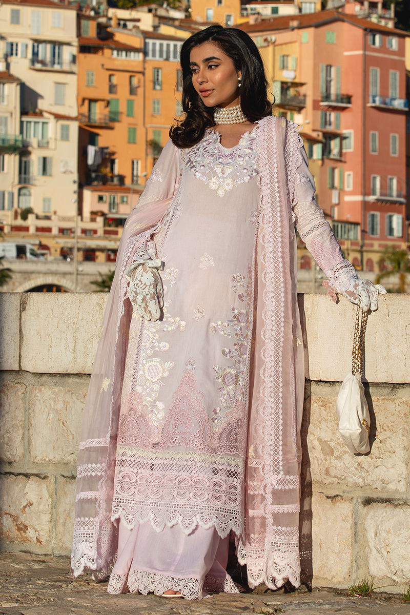 Ansab Jahangir | Zoha Luxury Lawn 25 | Pink Lady Apple by Ansab Jahangir - Designer Dress - Type: Ladies Clothes - Available at Libayah - 100% Original