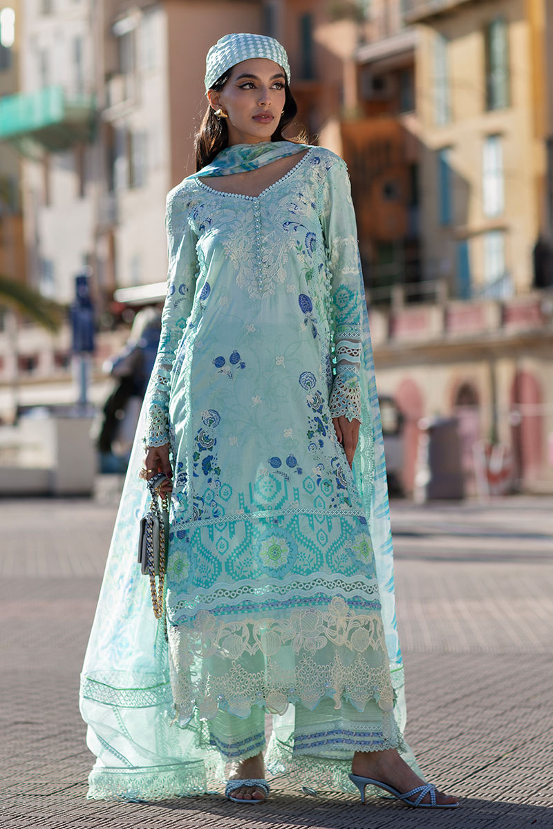 Ansab Jahangir | Zoha Luxury Lawn 25 | Ice Crystal by Ansab Jahangir - Designer Dress - Type: Ladies Clothes - Available at Libayah - 100% Original