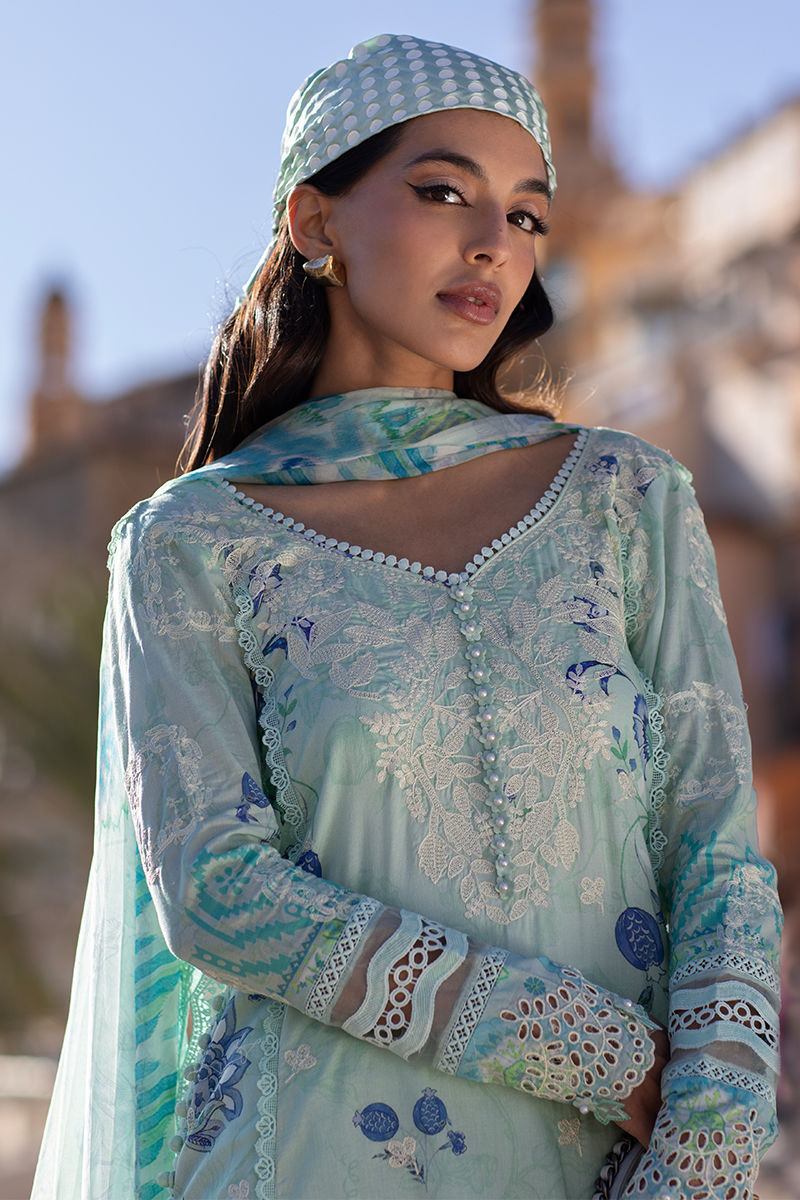 Ansab Jahangir | Zoha Luxury Lawn 25 | Ice Crystal by Ansab Jahangir - Designer Dress - Type: Ladies Clothes - Available at Libayah - 100% Original