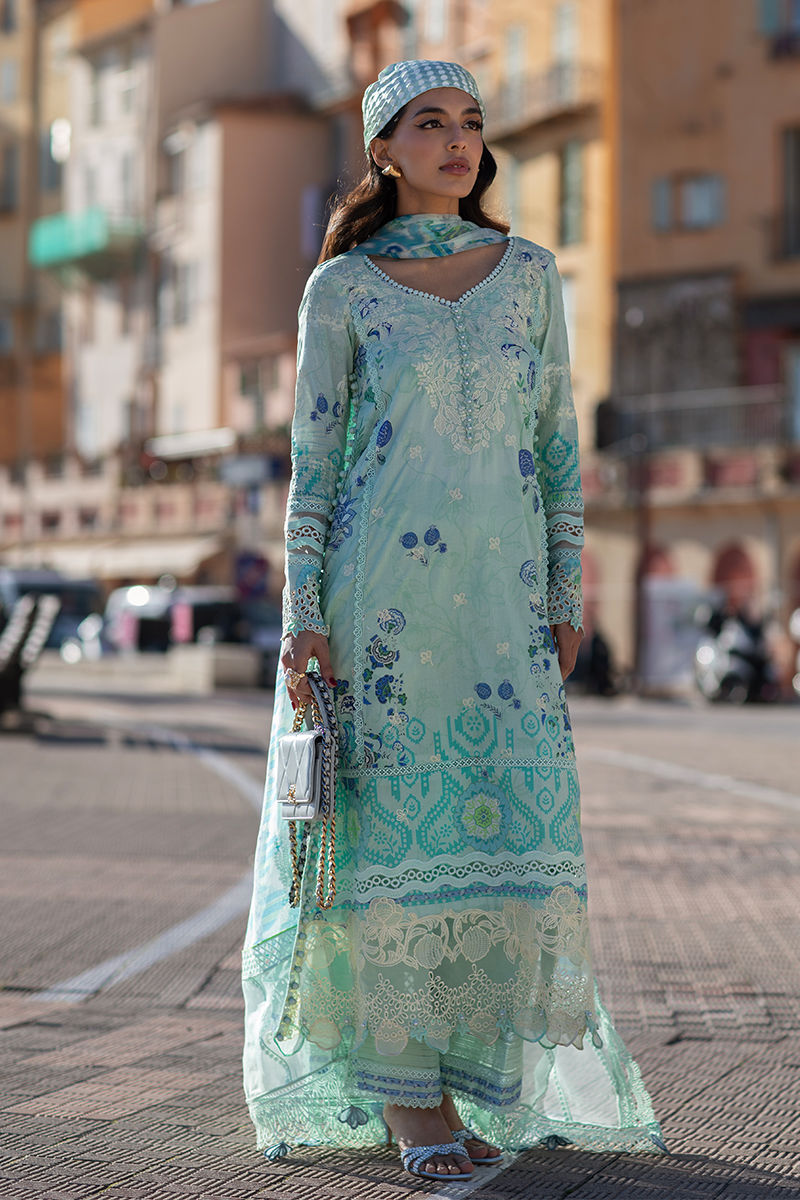 Ansab Jahangir | Zoha Luxury Lawn 25 | Ice Crystal by Ansab Jahangir - Designer Dress - Type: Ladies Clothes - Available at Libayah - 100% Original