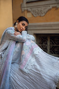 Ansab Jahangir | Zoha Luxury Lawn 25 | Petal Blue by Ansab Jahangir - Designer Dress - Type: Ladies Clothes - Available at Libayah - 100% Original