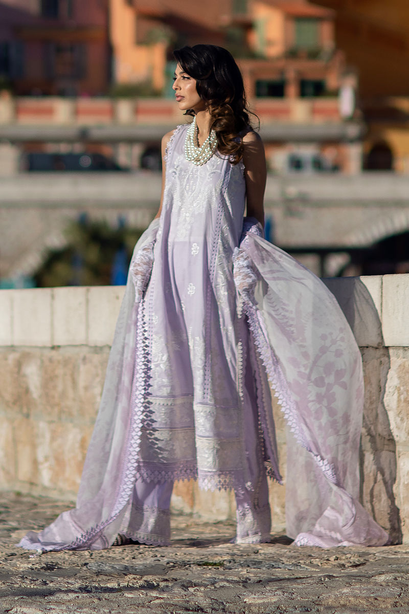 Ansab Jahangir | Zoha Luxury Lawn 25 | French Lavender by Ansab Jahangir - Designer Dress - Type: Ladies Clothes - Available at Libayah - 100% Original