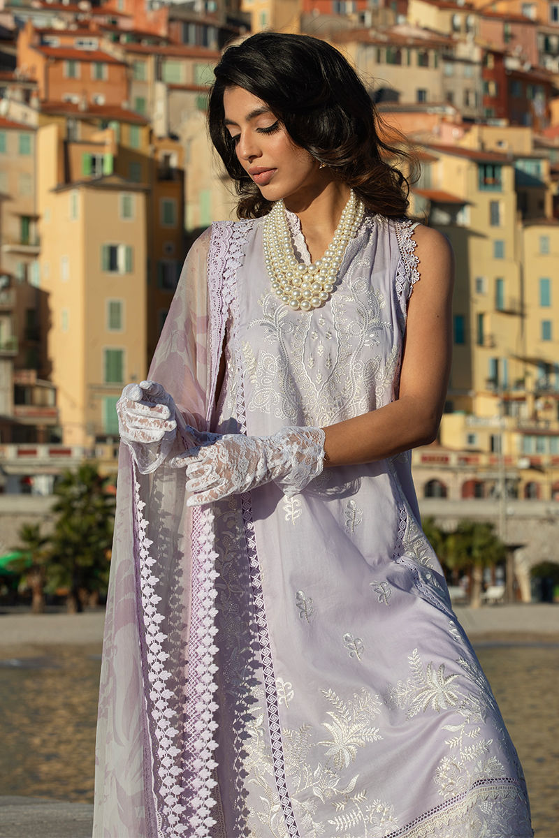Ansab Jahangir | Zoha Luxury Lawn 25 | French Lavender by Ansab Jahangir - Designer Dress - Type: Ladies Clothes - Available at Libayah - 100% Original