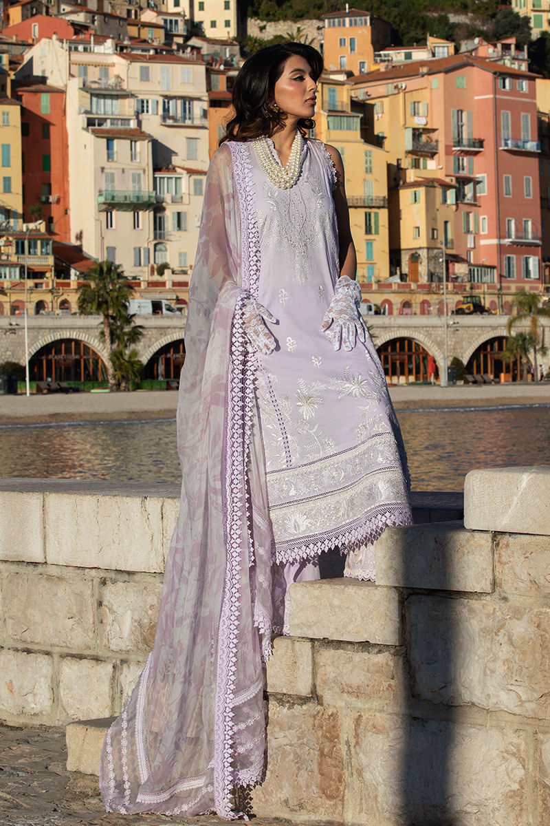 Ansab Jahangir | Zoha Luxury Lawn 25 | French Lavender by Ansab Jahangir - Designer Dress - Type: Ladies Clothes - Available at Libayah - 100% Original