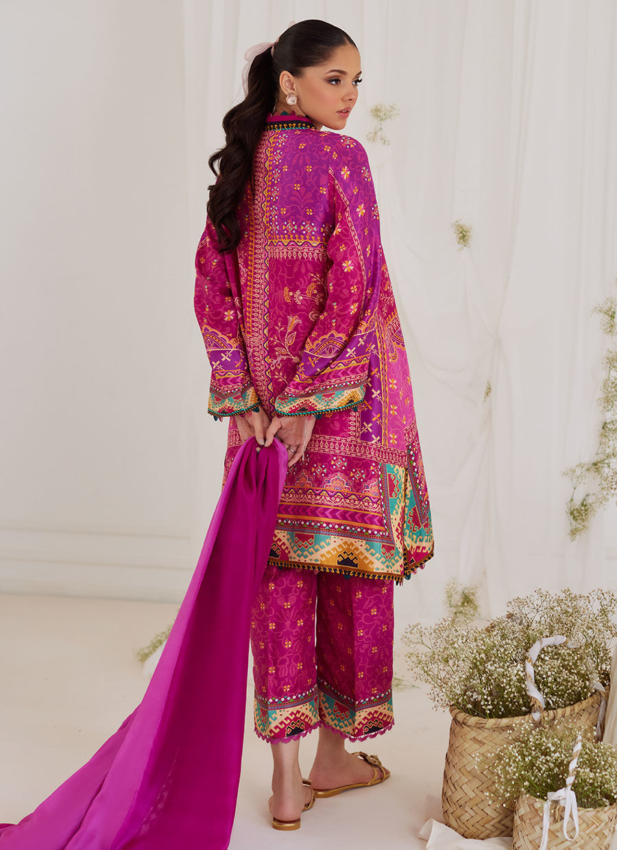 Farah Talib Aziz | Designer Picks 24 | LUZ MAGENTA SHIRT AND DUPATTA by Farah Talib Aziz - Designer Dress - Type: Ladies Clothes - Available at Libayah - 100% Original