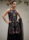 Farah Talib Aziz | Designer Picks 24 | SIYA BLACK EMBROIDERED SHIRT AND DUPATTA by Farah Talib Aziz - Designer Dress - Type: Ladies Clothes - Available at Libayah - 100% Original