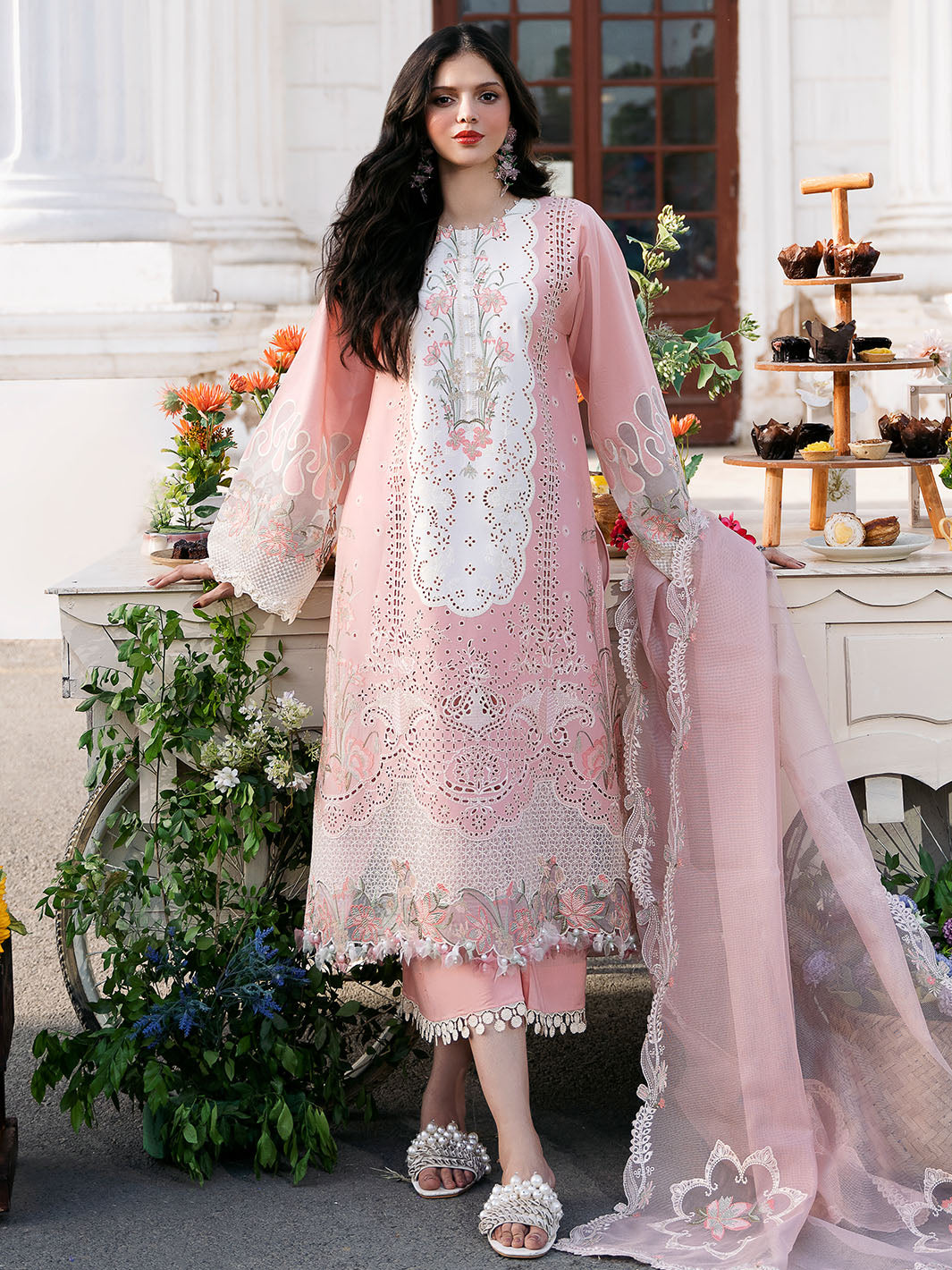 Bin Ilyas | Clara Embroidered Lawn 24 | 216 - A by Bin Ilyas - Designer Dress - Type: Ladies Clothes - Available at Libayah - 100% Original