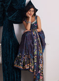 Farah Talib Aziz | Velvets The After Party | ALIXIA CHARMEUSE SAREE WITH VELVET BLOUSE by Farah Talib Aziz - Designer Dress - Type: Ladies Clothes - Available at Libayah - 100% Original