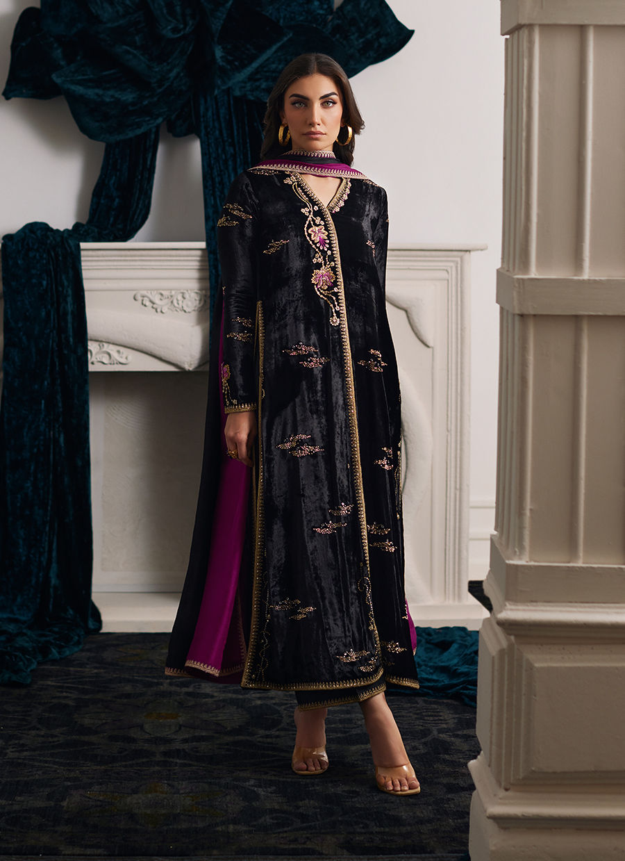 Farah Talib Aziz | Velvets The After Party | ANEMOS SHIRT AND DUPATTA by Farah Talib Aziz - Designer Dress - Type: Ladies Clothes - Available at Libayah - 100% Original