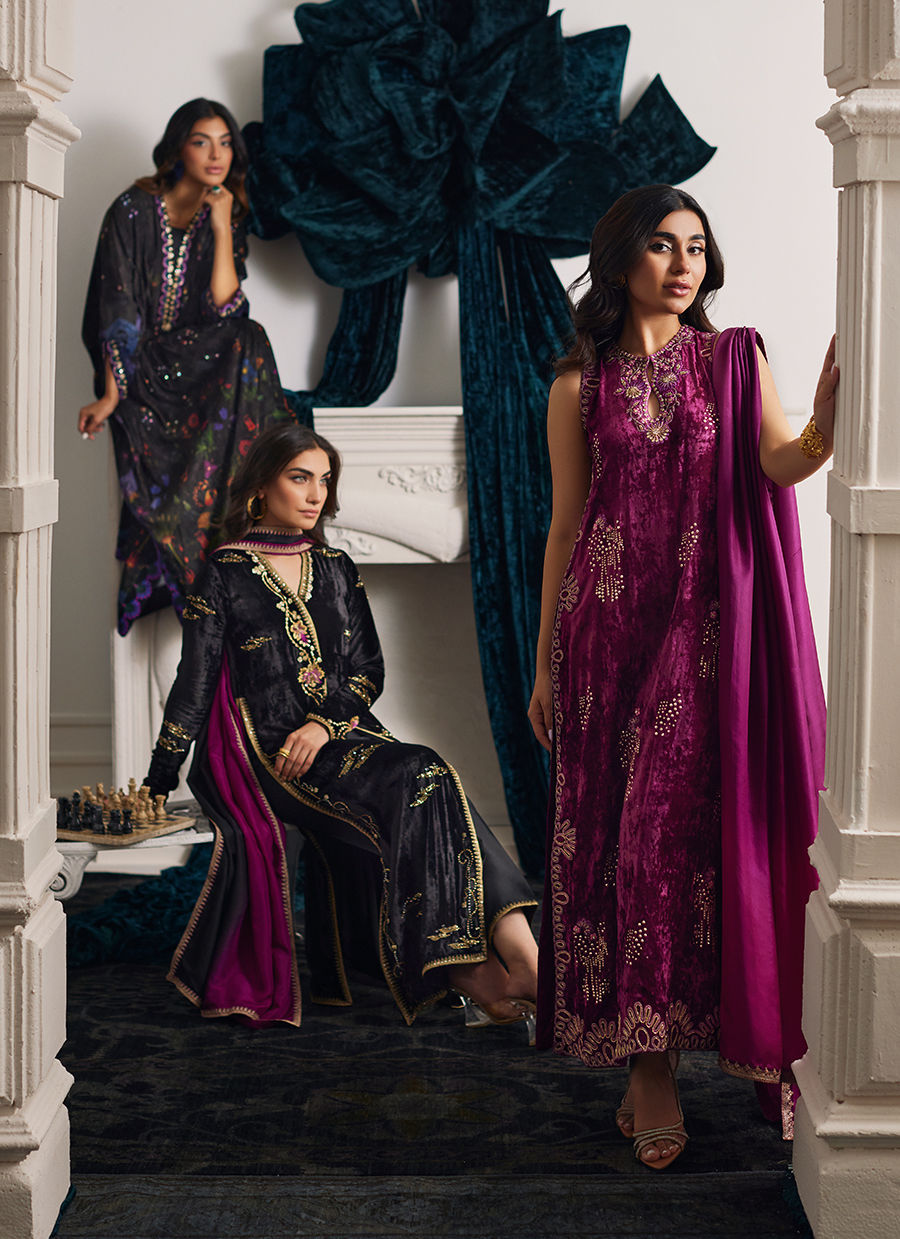 Farah Talib Aziz | Velvets The After Party | ANEMOS SHIRT AND DUPATTA by Farah Talib Aziz - Designer Dress - Type: Ladies Clothes - Available at Libayah - 100% Original