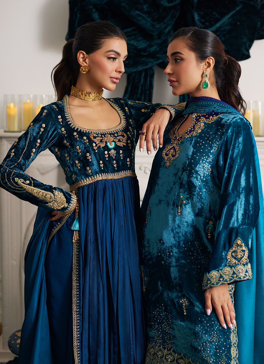 Farah Talib Aziz | Velvets The After Party | SYLVIA KALIDAAR AND DUPATTA by Farah Talib Aziz - Designer Dress - Type: Ladies Clothes - Available at Libayah - 100% Original