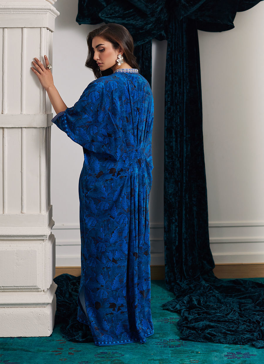 Farah Talib Aziz | Velvets The After Party | ROZ SAPPHIRE KAFTAN by Farah Talib Aziz - Designer Dress - Type: Ladies Clothes - Available at Libayah - 100% Original