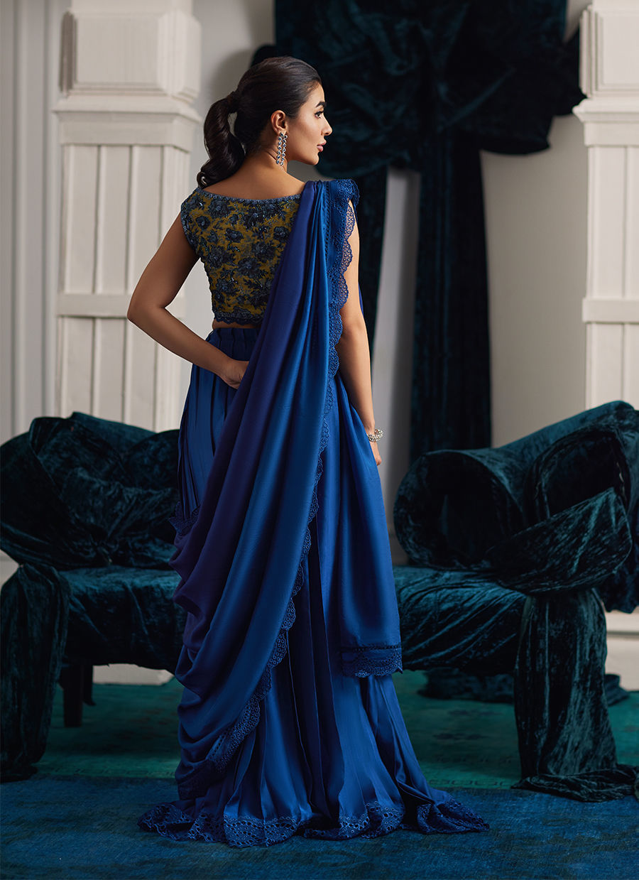 Farah Talib Aziz | Velvets The After Party | PERSEE LEHENGA CHOLI by Farah Talib Aziz - Designer Dress - Type: Ladies Clothes - Available at Libayah - 100% Original