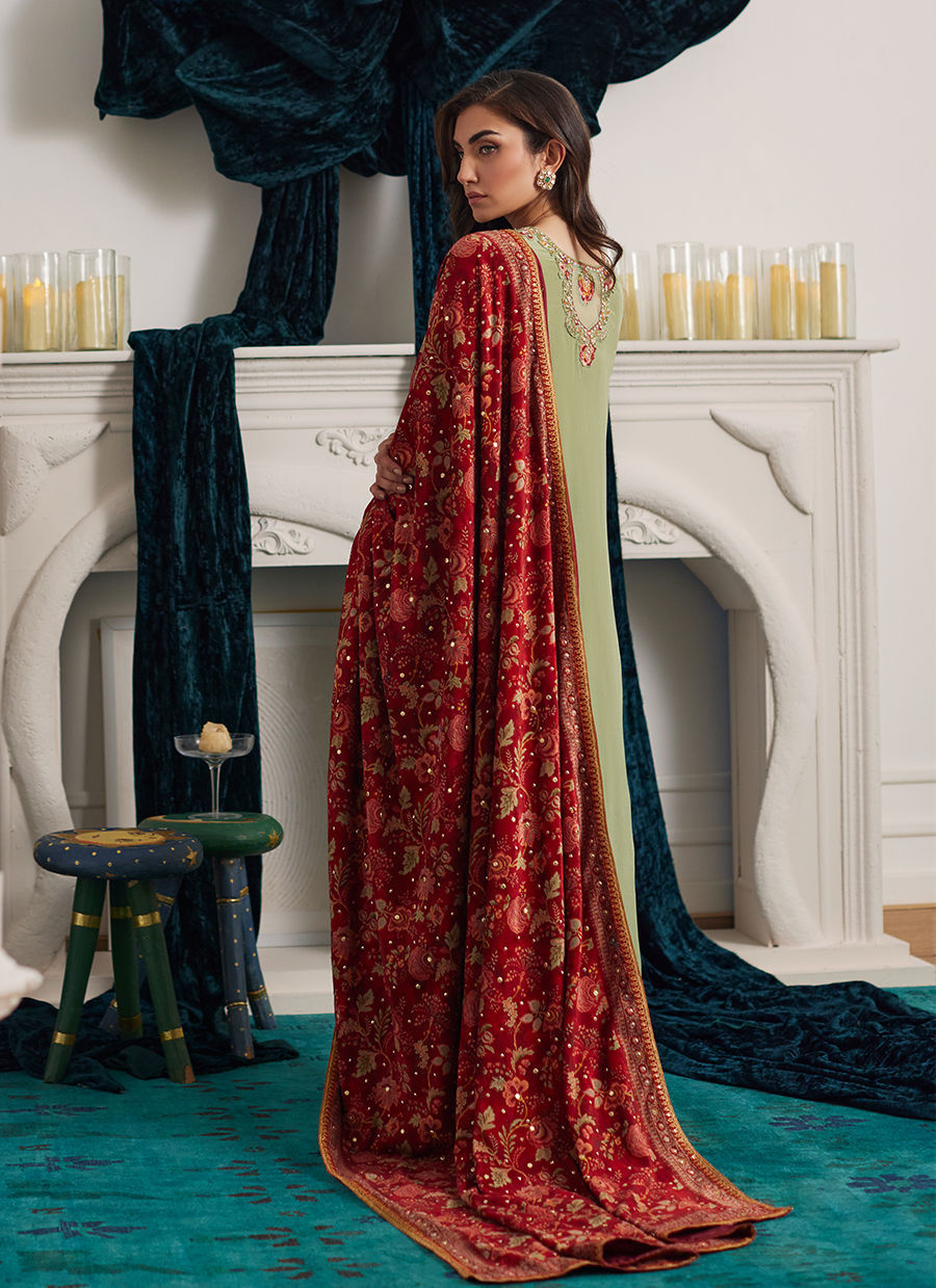 Farah Talib Aziz | Velvets The After Party | LEESHA VELVET SHAWL by Farah Talib Aziz - Designer Dress - Type: Ladies Clothes - Available at Libayah - 100% Original
