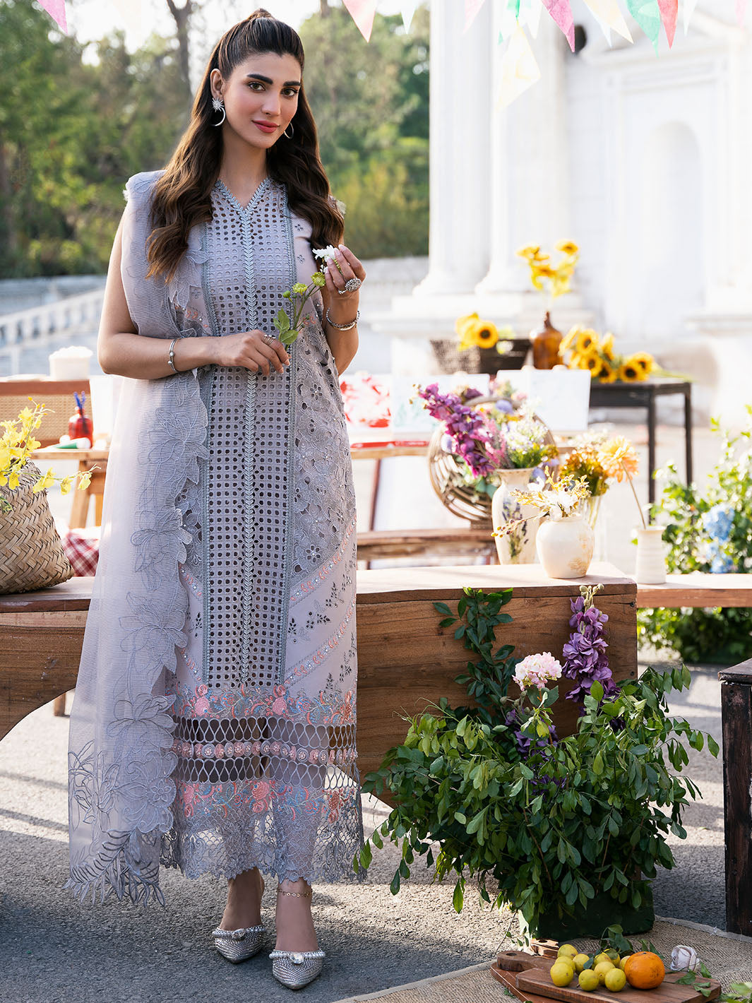 Bin Ilyas | Clara Embroidered Lawn 24 | 215 - B by Bin Ilyas - Designer Dress - Type: Ladies Clothes - Available at Libayah - 100% Original
