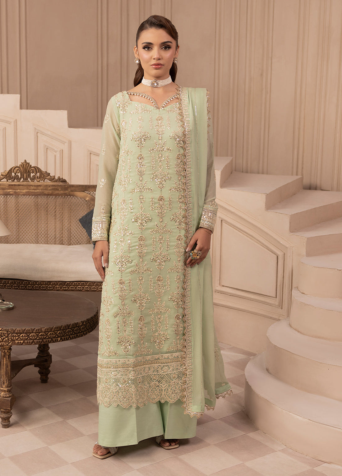 Sahane | Elyssa Festive Chiffon | CT-19004 Emera - ELYSSA by Sahane - Designer Dress - Type: Ladies Clothes - Available at Libayah - 100% Original