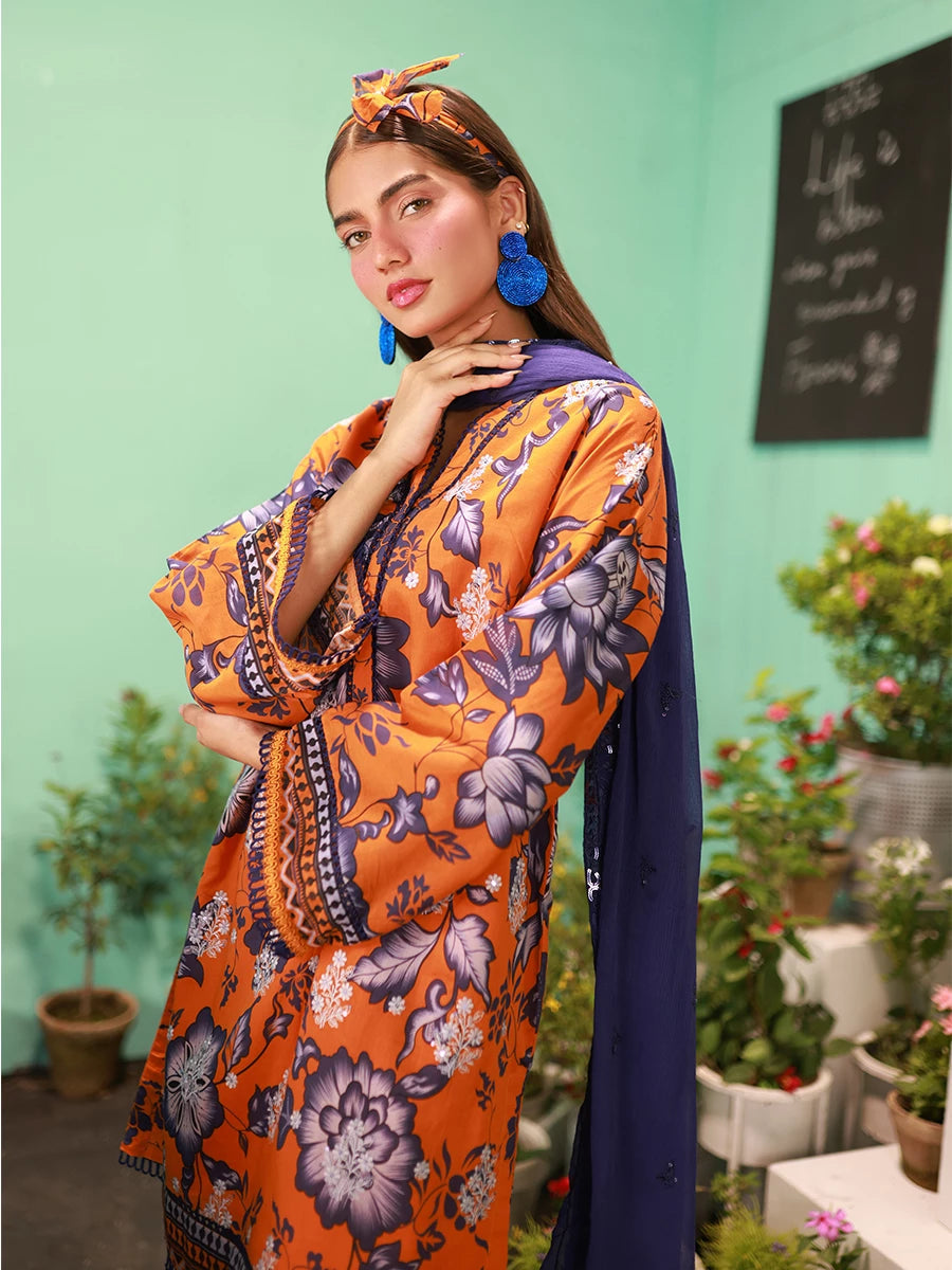 Salitex | Izel Lawn 24 | LUXURY LAWN EMBROIDERED SUIT by Salitex - Designer Dress - Type: Casuals - Available at Libayah - 100% Original